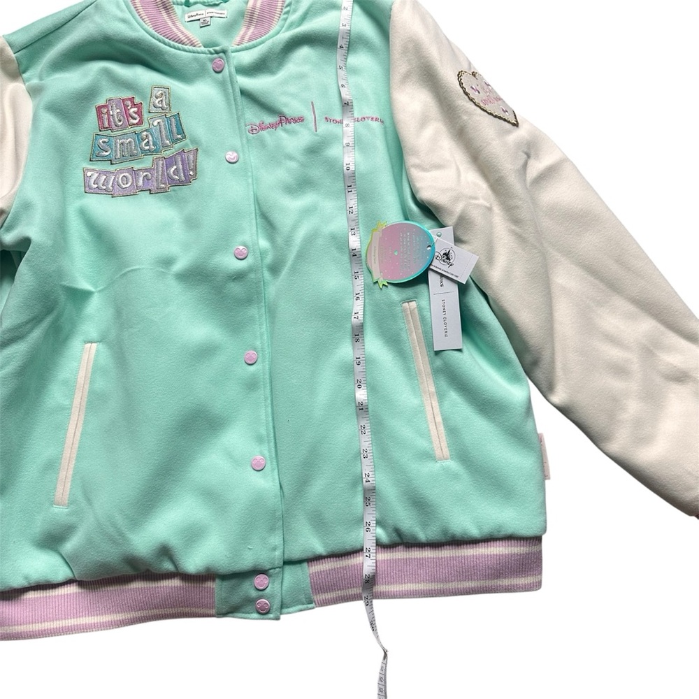 Disney Parks x Stoney Clover Lane It’s a Small World Varsity Jacket XL NWT - Picture 11 of 16